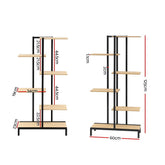 Artiss 6-tier Indoor Outdoor Metal Wood Plant Stand Garden Shelf Garden Display